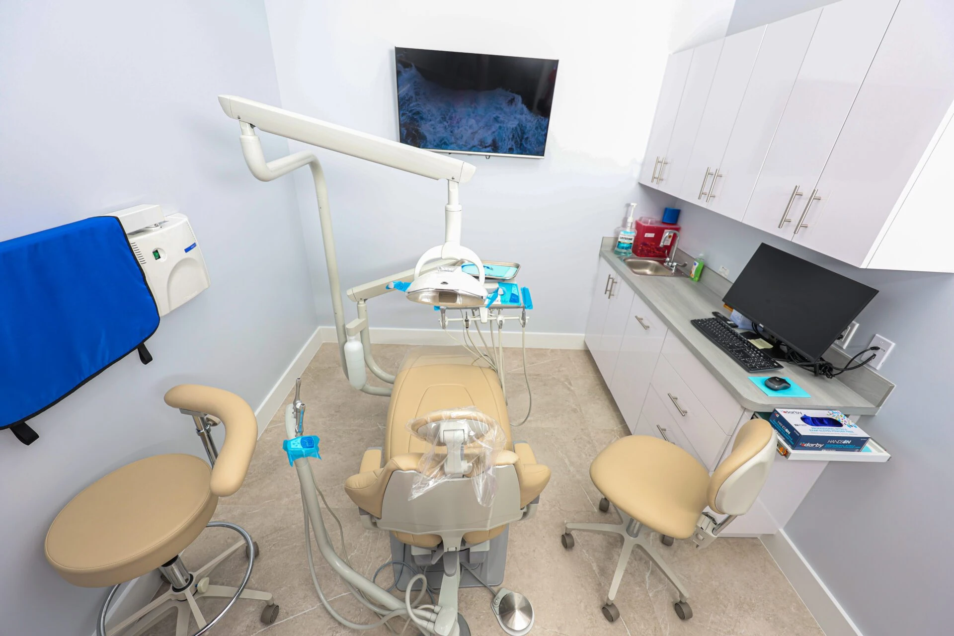 Dental chair in the clinic